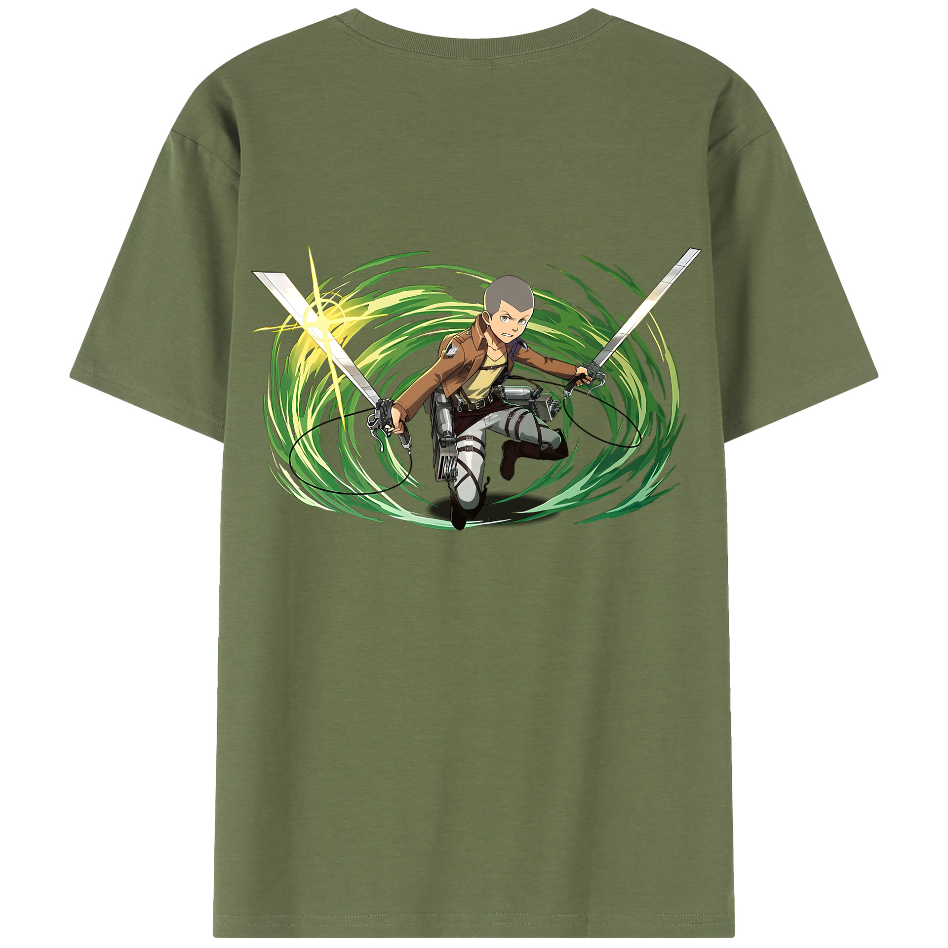 （画像用） 進撃の巨人 コニー·スプリンガー Attack on Titan Connie Springer 綿100％半袖Tシャツ（背面プリント）